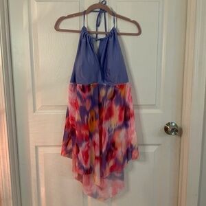 TIE DYE PURPLE BATHING SUIT PLUS SIZE 4X NWOT